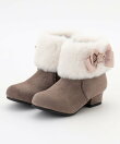 ribbon faux fur boots
